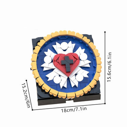 Luther Rose Emblem MOC Building Kit | Historical Decorative Art Display - 6