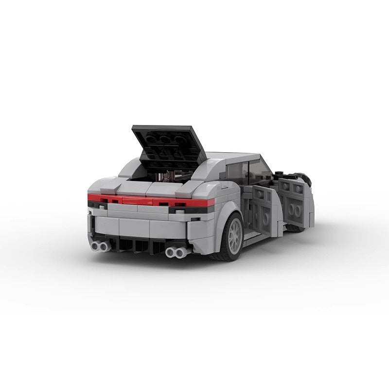 Luxury Twin Turbo S 4-Door Saloon Sports Car Building Kit | LEGO-Compatible MOC - 4