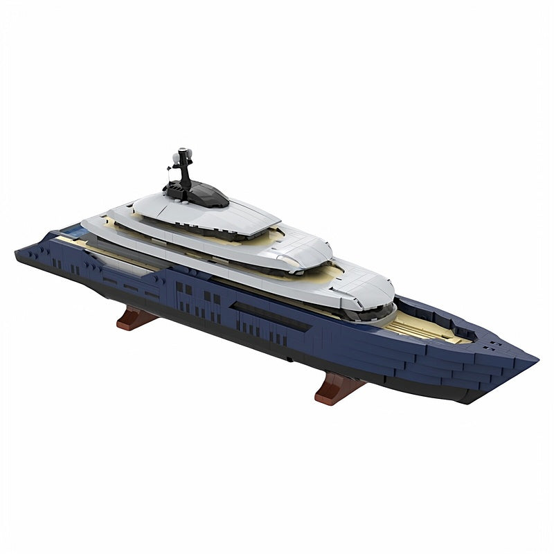 Luxury Yacht MOC Building Kit | Modern Civilian Ship Model - 1