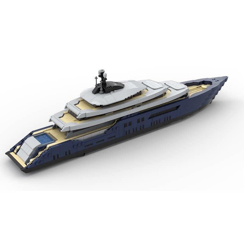 Luxury Yacht MOC Building Kit | Modern Civilian Ship Model - 2