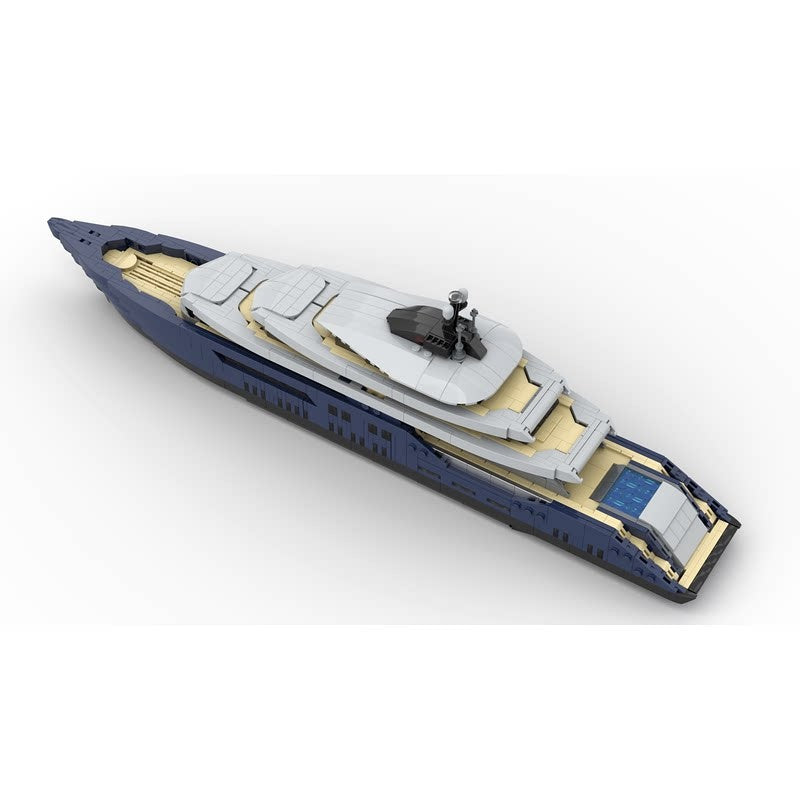 Luxury Yacht MOC Building Kit | Modern Civilian Ship Model - 3