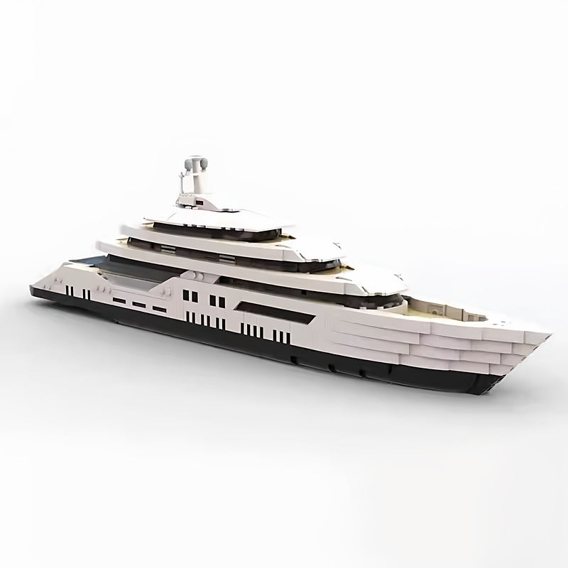 Luxury Yacht MOC Building Kit | Modern Civilian Ship Model - 5