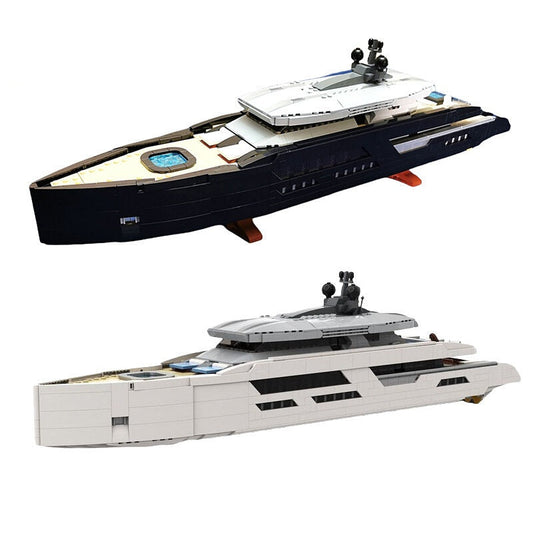 Luxury Yacht MOC Building Kit | Modern Civilian Ship Model - 1