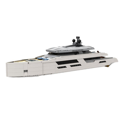 Luxury Yacht MOC Building Kit | Modern Civilian Ship Model - 3