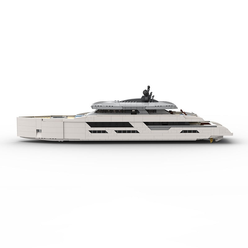 Luxury Yacht MOC Building Kit | Modern Civilian Ship Model - 4