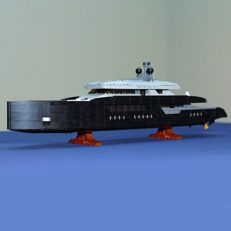 Luxury Yacht MOC Building Kit | Modern Civilian Ship Model - 5