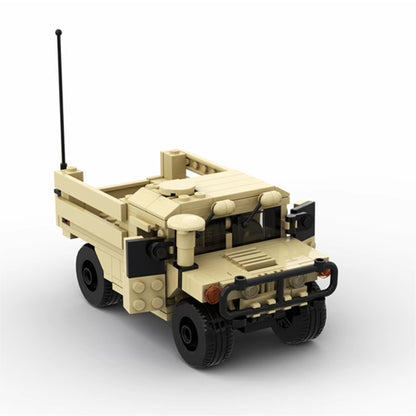 m1123 hmmwv humvee building set | cargo troop carrier vehicles | moc-74023 - 1