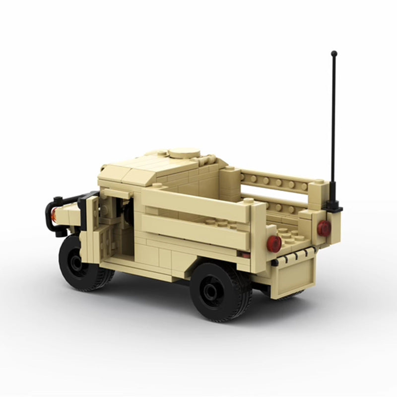 m1123 hmmwv humvee building set | cargo troop carrier vehicles | moc-74023 - 3