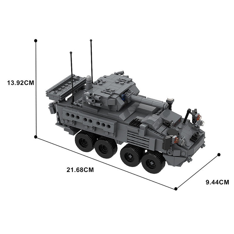 M1296 Stryker ICVV-D MOC Building Kit | 1:35 Armored Vehicle Model - 5