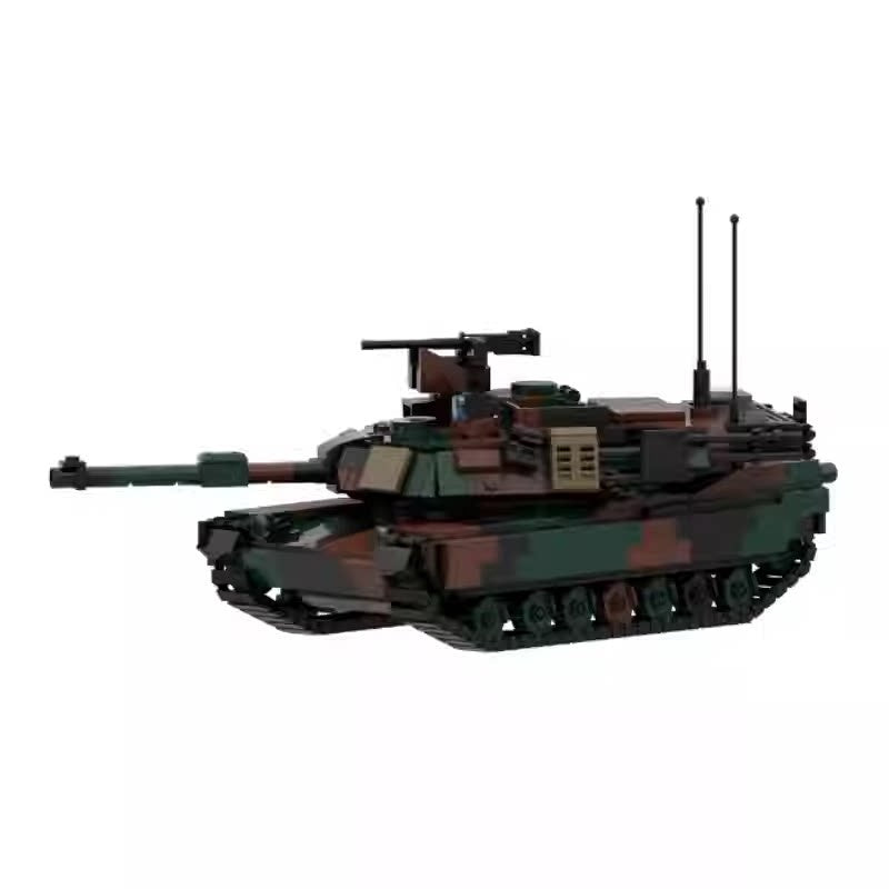 M1A2 Abrams Woodland Main Battle Tank MOC Building Kit - 1