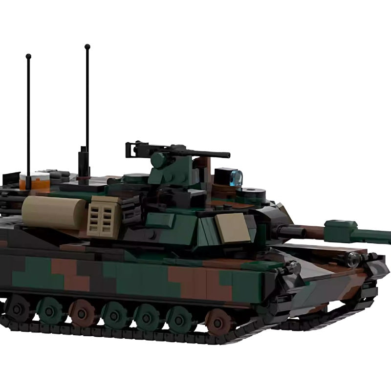 M1A2 Abrams Woodland Main Battle Tank MOC Building Kit - 3