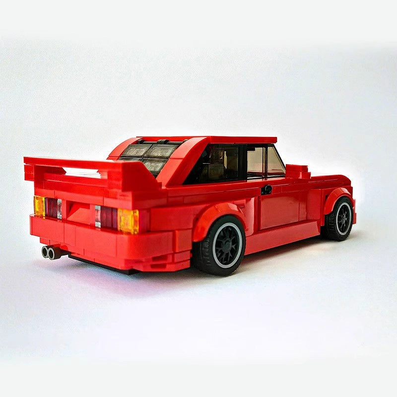M3 E30 Retro Sports Car MOC Building Kit | 8-Wide Vehicle Model - 2