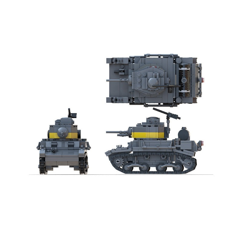 M3A1 Stuart Marine Corps MOC Building Kit | WWII Light Tank Model - 2