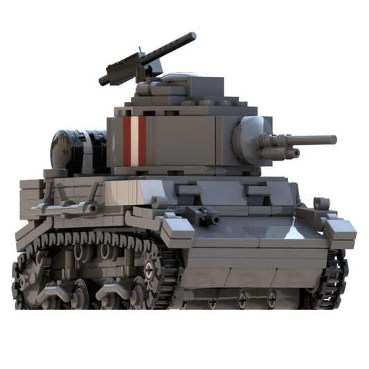 m3a1 stuart tank building set | 2/6 division aif | moc-180513 - 1