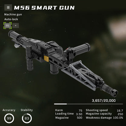 m56 smartgun building kit | aliens | lego compatible moc - 1