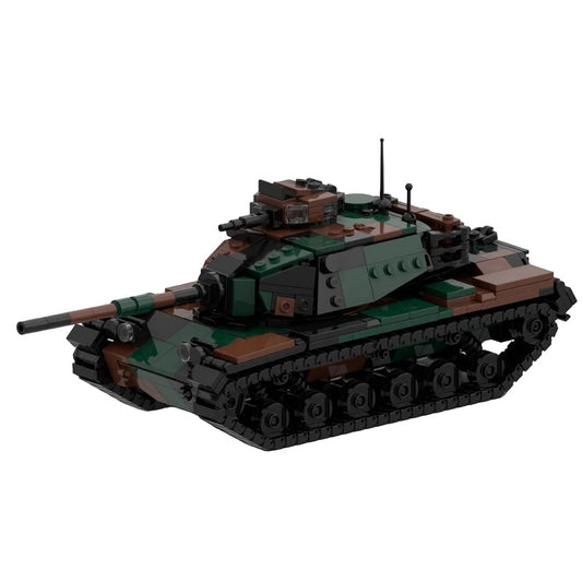 M60 Woodland Main Battle Tank MOC Building Kit | Military Armored Model - 1