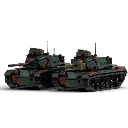 M60 Woodland Main Battle Tank MOC Building Kit | Military Armored Model - 4