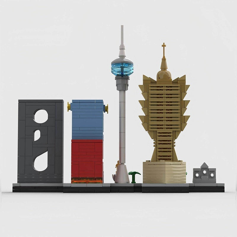 Macau Skyline Architecture Building Kit | LEGO-Compatible MOC - 1
