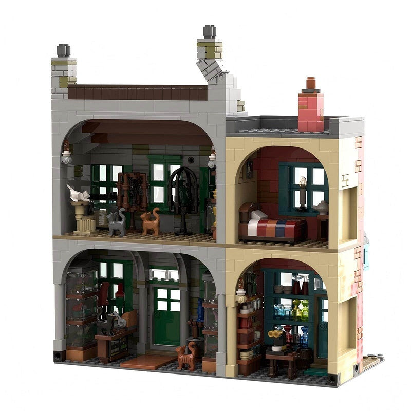 Magical Wizard Street Menagerie and Apothecary Building Kit | Compatible MOC - 2
