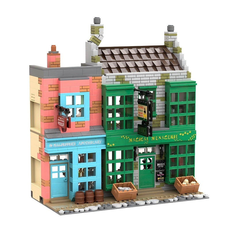 Magical Wizard Street Menagerie and Apothecary Building Kit | Compatible MOC - 4