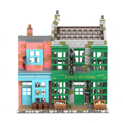 Magical Wizard Street Menagerie and Apothecary Building Kit | LEGO-Compatible MOC - 1