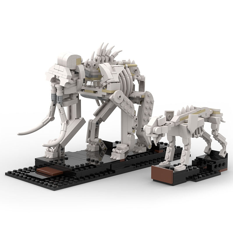 Mammoth + Saber-toothed Cat Building Kit | LEGO-Compatible MOC - 1