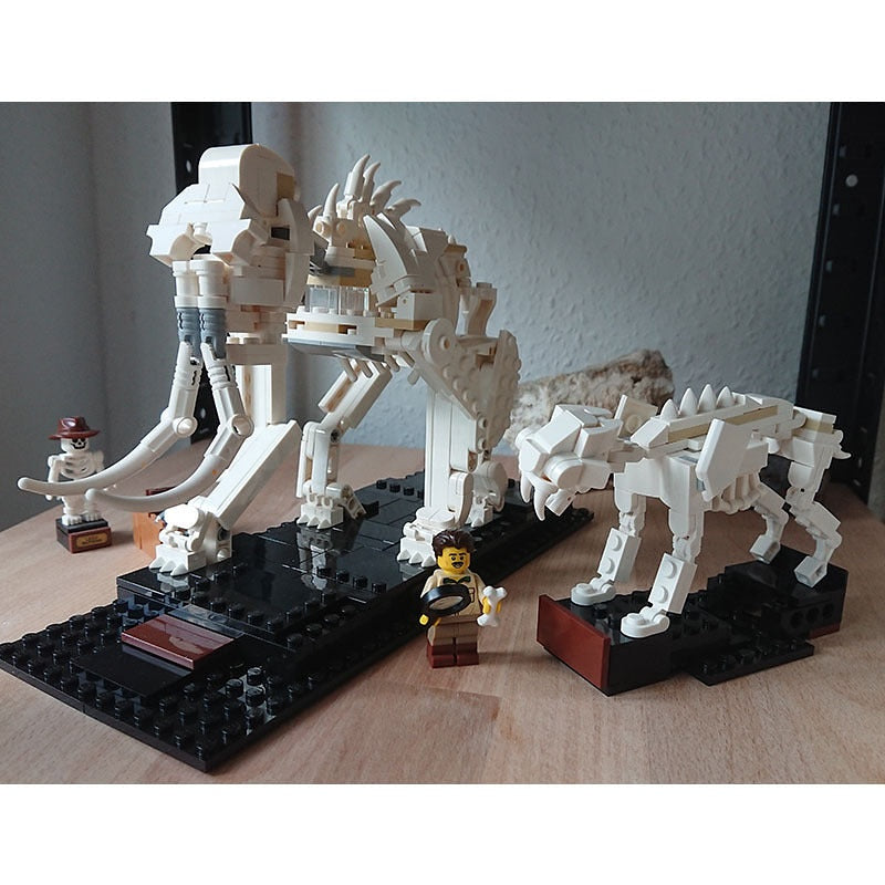 Mammoth & Saber-Toothed Cat MOC Animal Model Building Kit - 4
