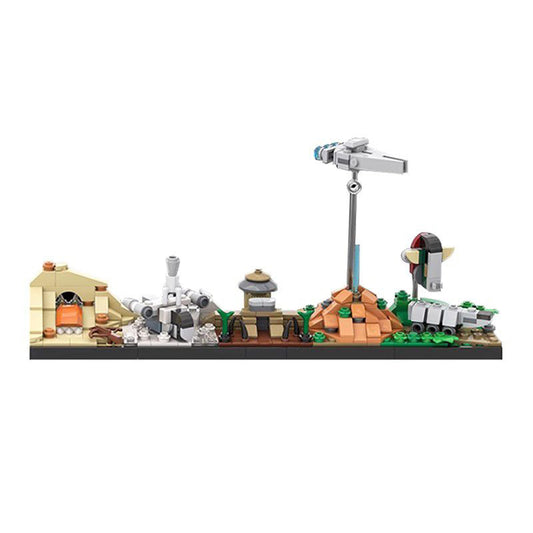 mandalorian skyline building set | star wars | moc-61128 - 1