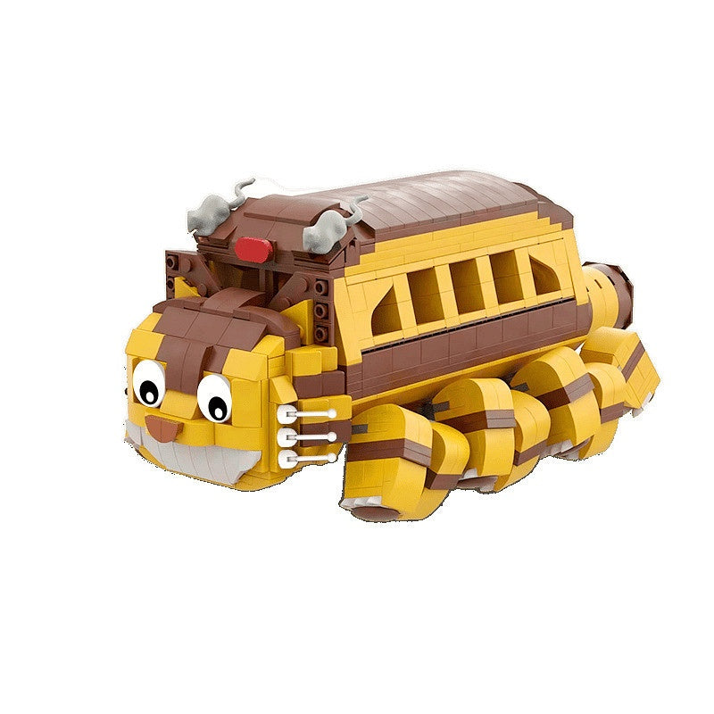 Many-Legged Grinning Cat Bus MOC Building Kit | Fantasy Creature Vehicle - 4