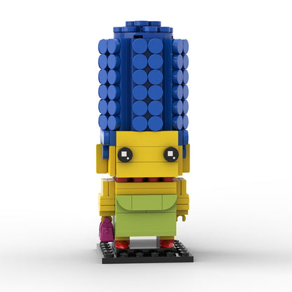 marge simpson brickheadz building set | moc-70360 - 1