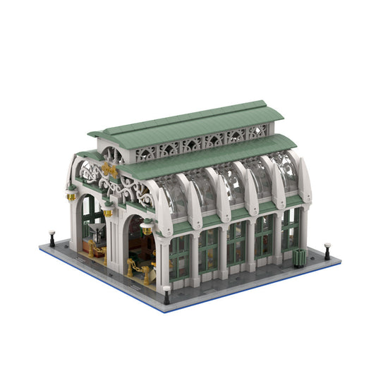 Market Hall Building Kit | LEGO-Compatible MOC - 1