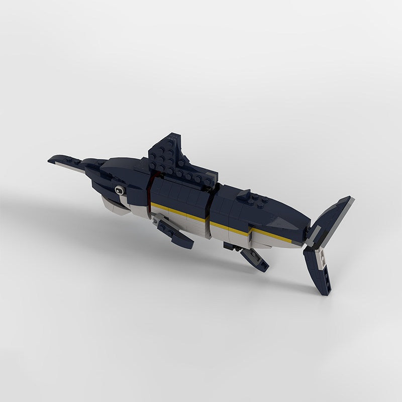 Marlin MOC Building Kit | Ocean Fish Animal Figure Model - 1