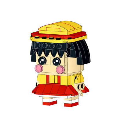 maruko chan brickheadz building toy set | lego-compatible | 132 pcs - 1