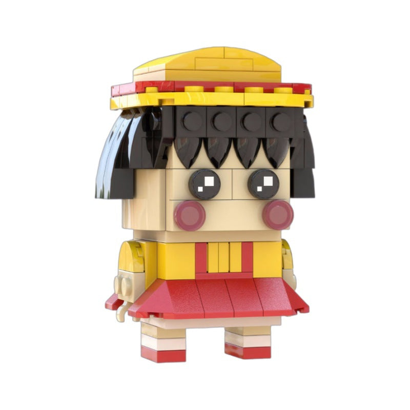 maruko chan brickheadz building toy set | lego-compatible | 132 pcs - 2