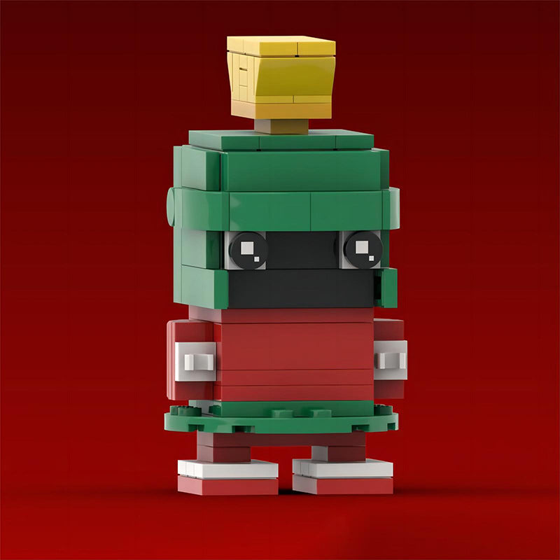 marvin the martian brickheadz building kit | looney tunes | lego compatible moc - 3