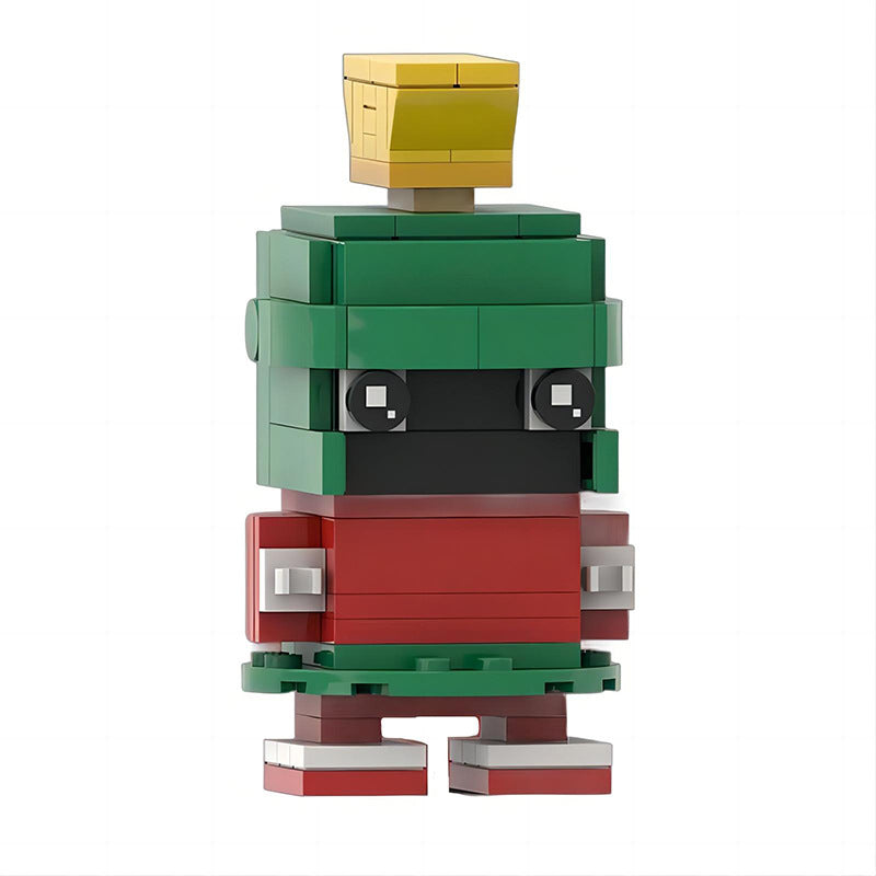 marvin the martian brickheadz building kit | looney tunes | lego compatible moc - 4
