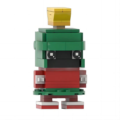 marvin the martian brickheadz building kit | looney tunes | lego compatible moc - 4
