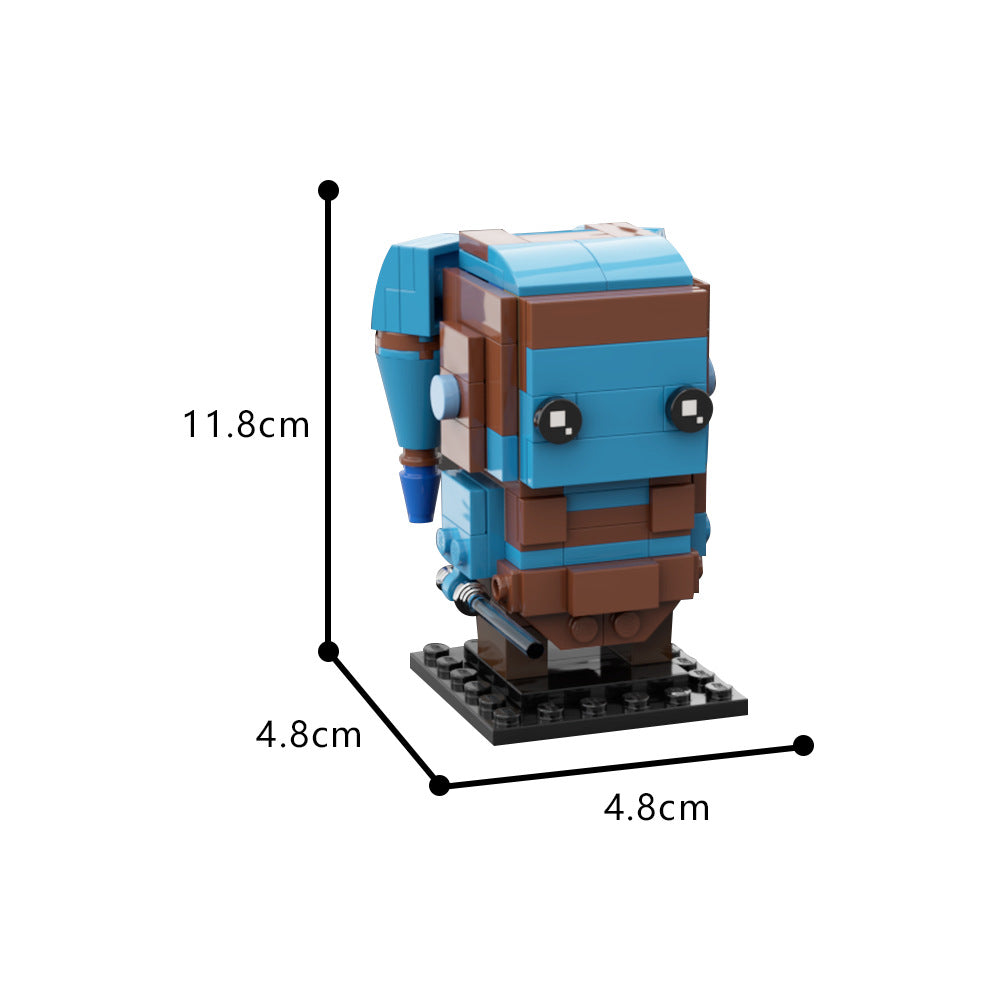 master aayla secura brickheadz | star wars | moc-64531 - 4