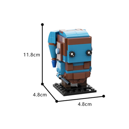 master aayla secura brickheadz | star wars | moc-64531 - 4