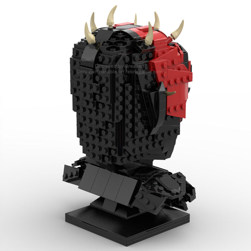 maul helmet building set | star wars | moc-82933 - 3