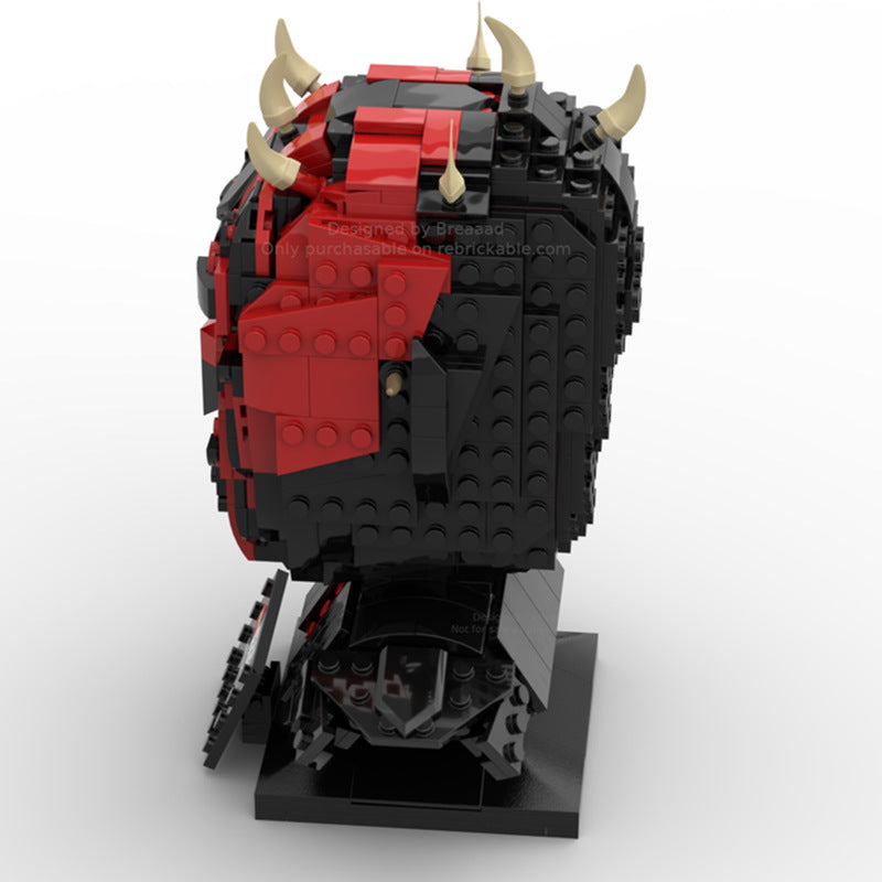 maul helmet building set | star wars | moc-82933 - 4