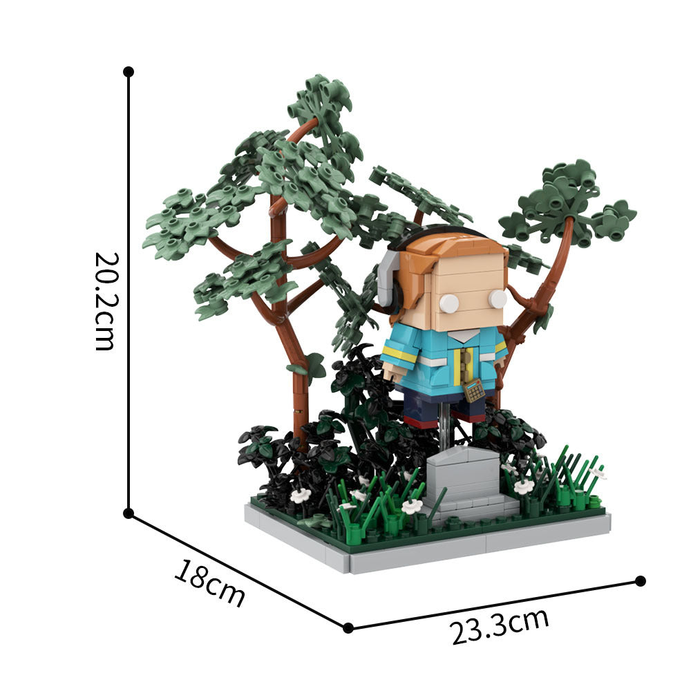 max in the graveyard building kit | stranger things | lego compatible moc - 2