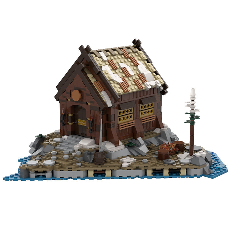 Mead Hall & Campfire Building Kits | Viking Village Expansion | LEGO-Compatible MOC - 1