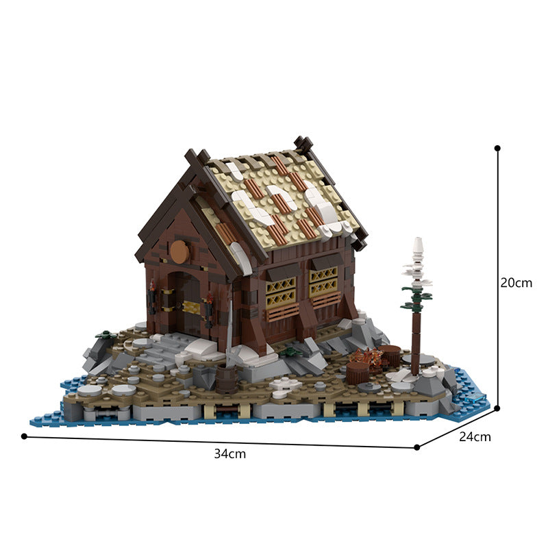 Mead Hall & Campfire Building Kits | Viking Village Expansion | LEGO-Compatible MOC - 4