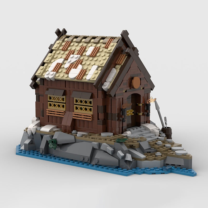 Mead Hall & Campfire MOC Viking Village Building Kit - 2