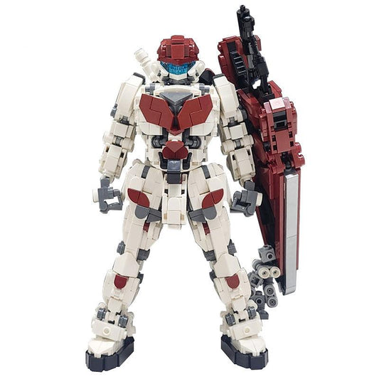 Mech Red Robot Building Kit | LEGO-Compatible MOC - 1