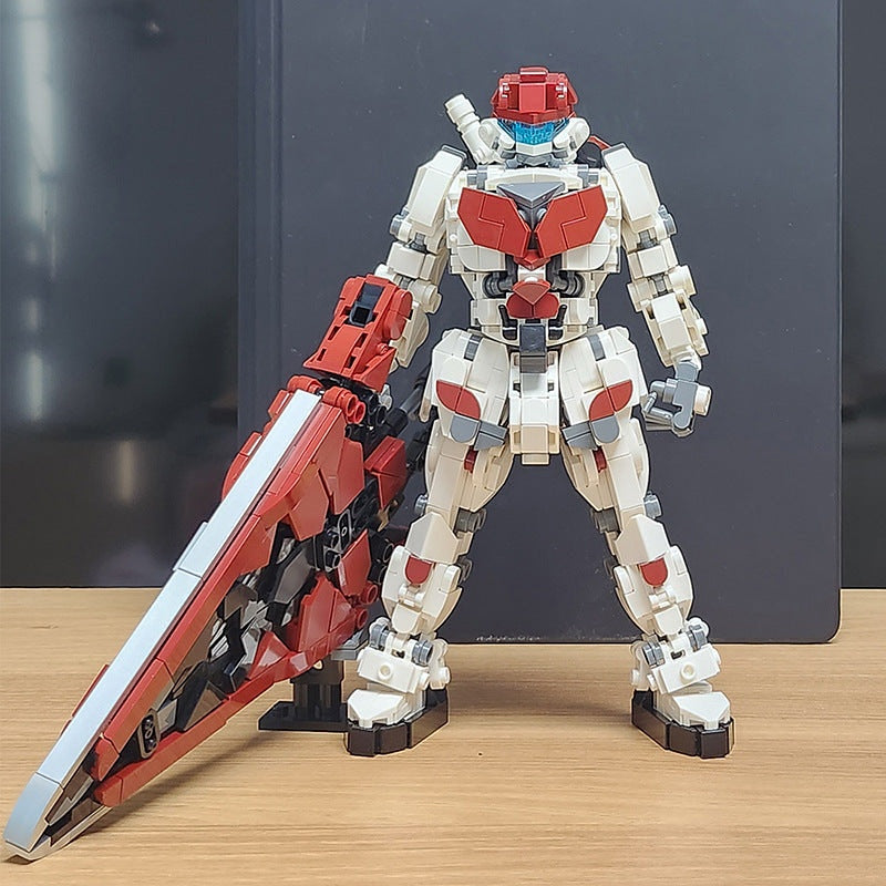 Mech Red Robot MOC Building Kit | Futuristic Mecha Figure Model - 2