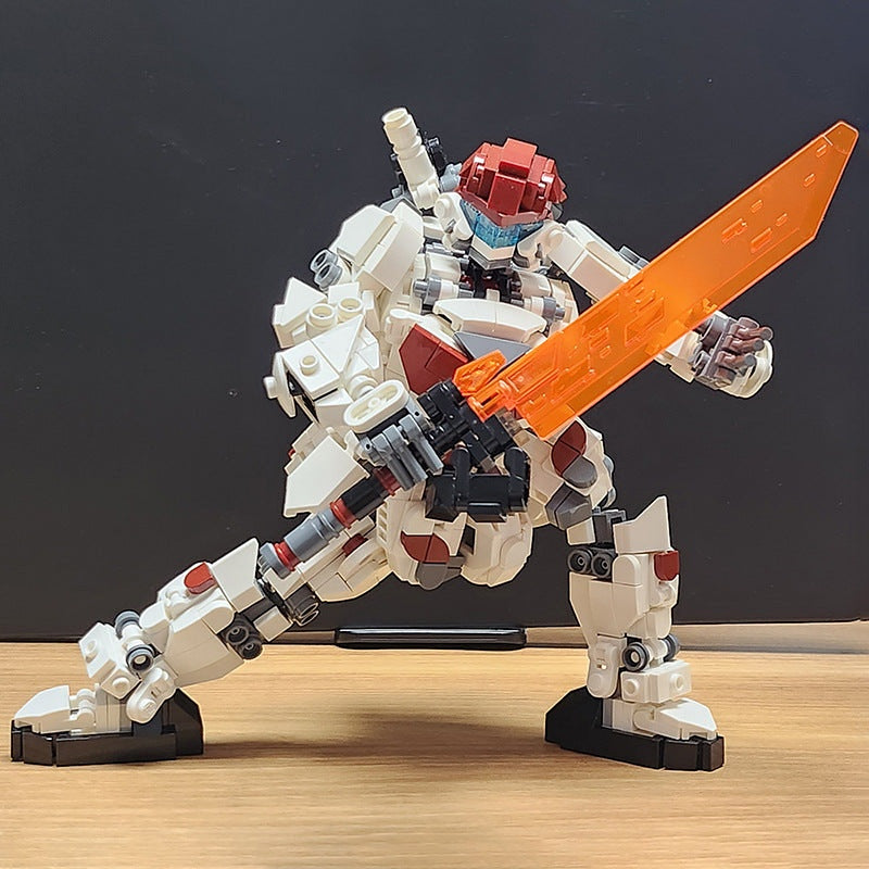 Mech Red Robot MOC Building Kit | Futuristic Mecha Figure Model - 4