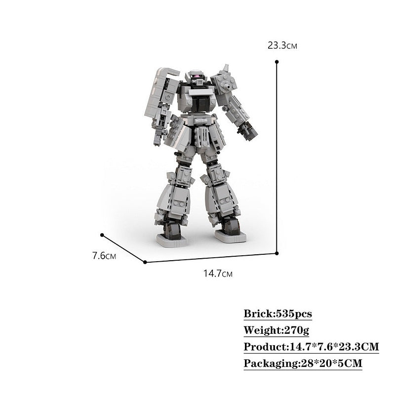 Mech Warrior MOC Building Kit | Futuristic Mecha Robot Figure Model - 4