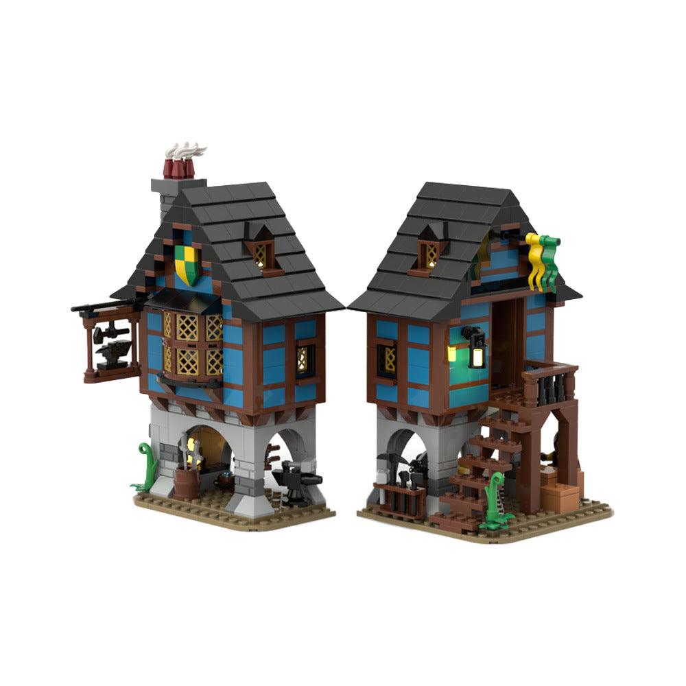 Medieval Alley's Blacksmith Building Kit | Compatible MOC - 2